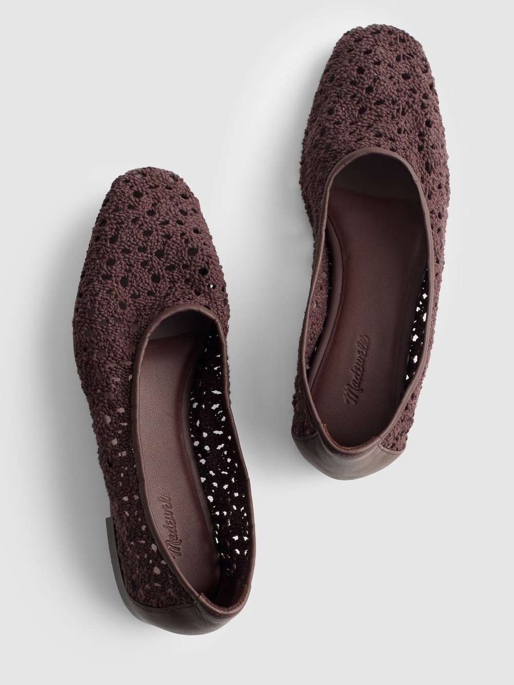 NWT Madewell Mylie Ballet Flat - Crocheted/ Woven Brown Ballet Flat